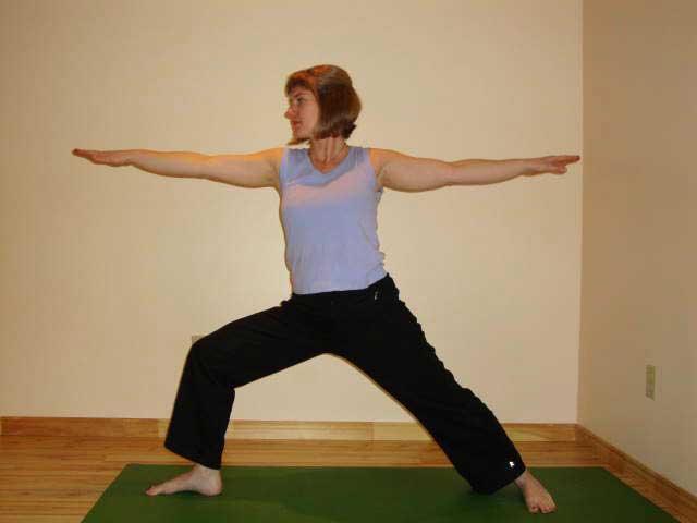 Yoga warrior pose