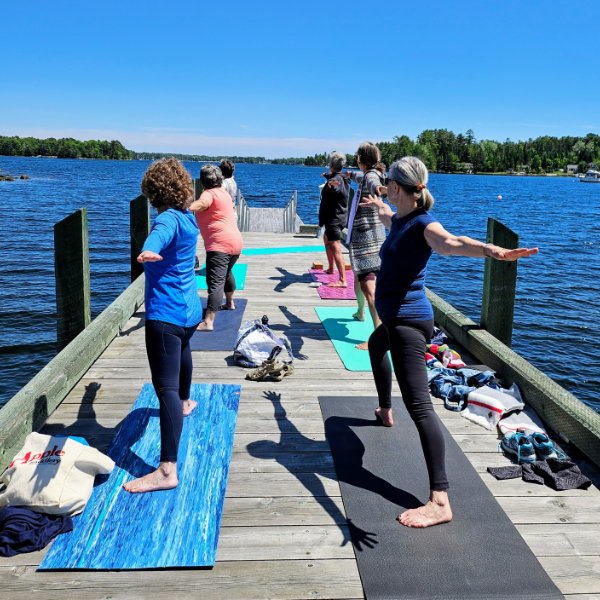 Yoga - outside on the dock